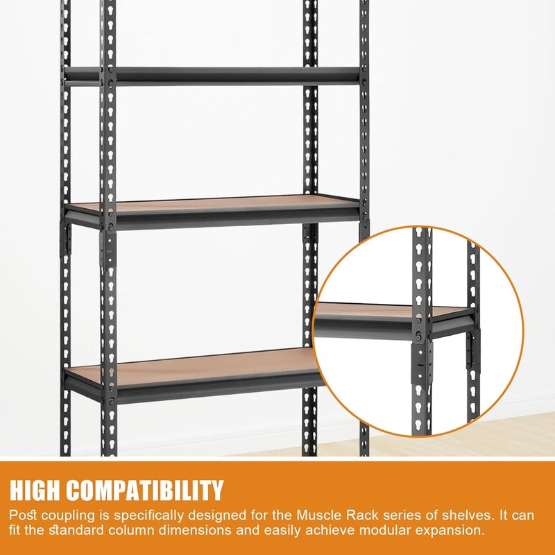 KishYa 8 Pcs 1.25 In Post Coupling Compatible With Muscle Rack, Post Coupler, Post Connector For Muscle Rack Width is Less Than or Equal To 1.25 Inches, 3.95 x 1.35 x 1.35 In - Image 4